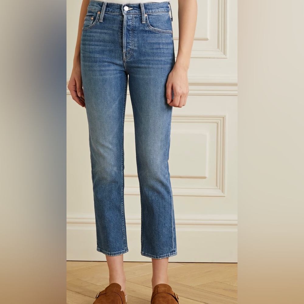 Mother Running with Scissors Straight Leg Jeans